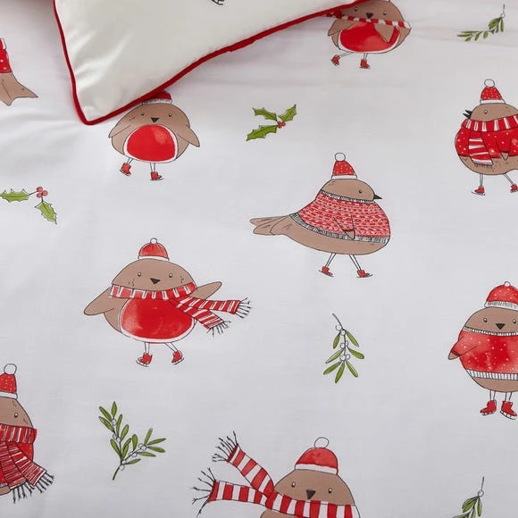 Top 10 🤩 Catherine Lansfield Catherine Lansfield Robins Red Duvet Cover and Pillowcase Set ✔️ - Image 2