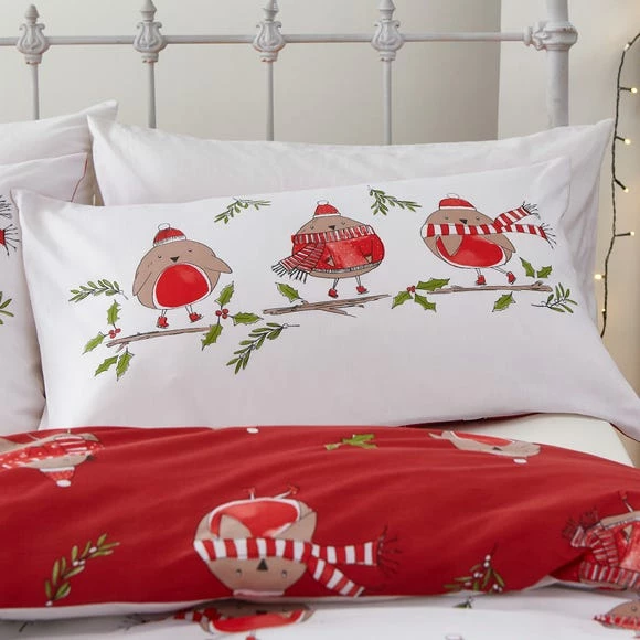 Top 10 🤩 Catherine Lansfield Catherine Lansfield Robins Red Duvet Cover and Pillowcase Set ✔️ - Image 3