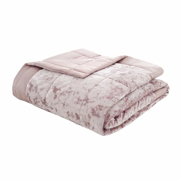 Coupon ๐ Catherine Lansfield Catherine Lansfield Blush Crushed Velvet Bedspread ๐ - Image 2