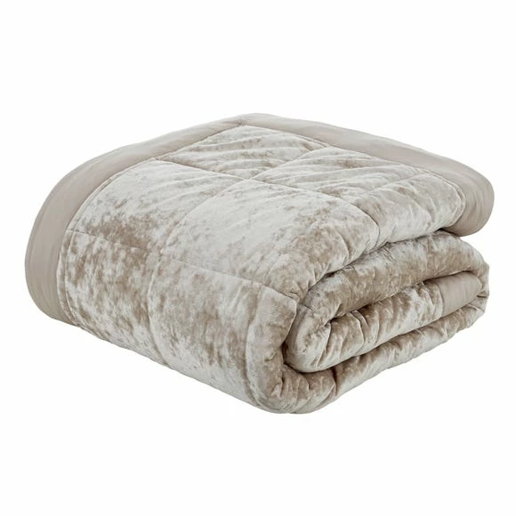 Flash Sale ๐ Catherine Lansfield Catherine Lansfield Natural Crushed Velvet Bedspread ๐ - Image 3