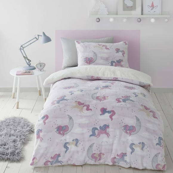 Hot Sale ๐คฉ Catherine Lansfield Catherine Lansfield Unicorn Dreams Glow In The Dark Duvet Cover and Pillowcase Set ๐ - Image 2