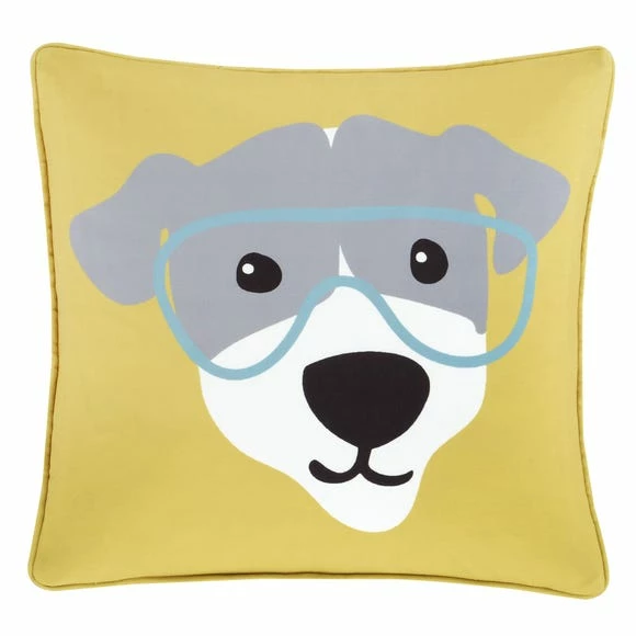 Buy 😀 Catherine Lansfield Catherine Lansfield Cool 🦮 Dogs Blue and Yellow Cushion 🔥 - Image 3