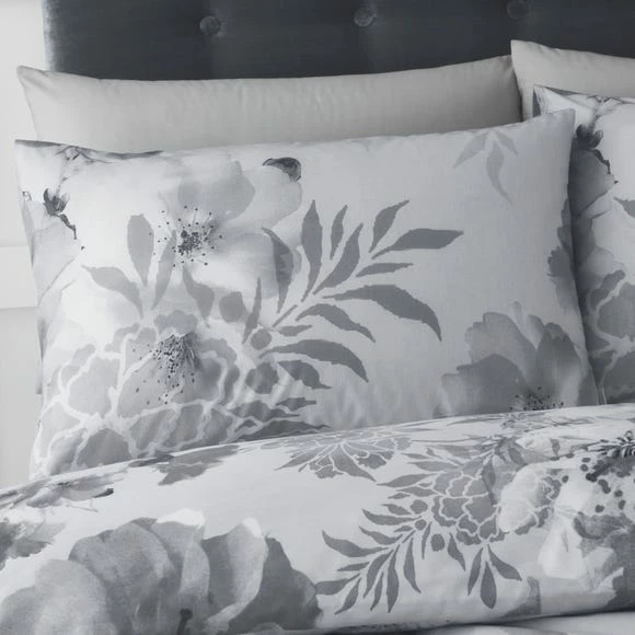 Best Sale 🥰 Catherine Lansfield Catherine Lansfield Dramatic Floral Silver Reversible Duvet Cover and Pillowcase Set 😍 - Image 2