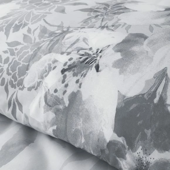 Best Sale 🥰 Catherine Lansfield Catherine Lansfield Dramatic Floral Silver Reversible Duvet Cover and Pillowcase Set 😍 - Image 3