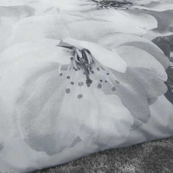 Best Sale 🥰 Catherine Lansfield Catherine Lansfield Dramatic Floral Silver Reversible Duvet Cover and Pillowcase Set 😍 - Image 4