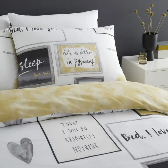 Best Pirce ๐ฏ Catherine Lansfield Catherine Lansfield Sleep Dreams Ochre Reversible Duvet Cover and Pillowcase Set ๐ - Image 2