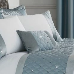 Outlet ✨ Catherine Lansfield Catherine Lansfield Duck Egg Sequin Cluster Filled Cushion 😉