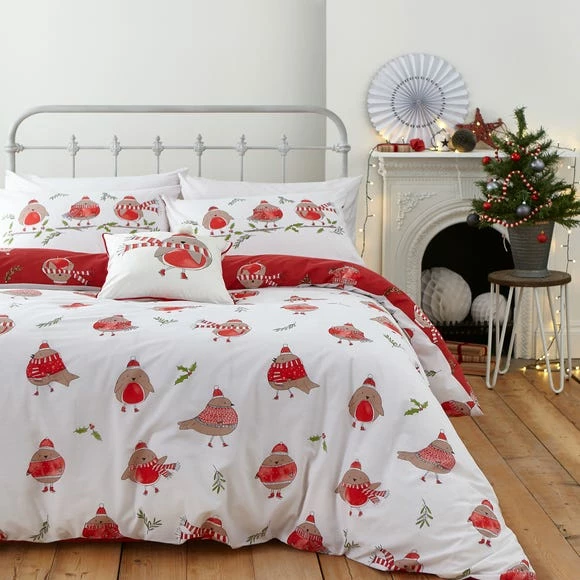 Top 10 🤩 Catherine Lansfield Catherine Lansfield Robins Red Duvet Cover and Pillowcase Set ✔️