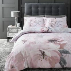 Promo 😍 Catherine Lansfield Catherine Lansfield Dramatic Floral Blush Duvet Cover and Pillowcase Set 🧨