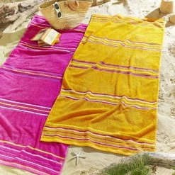 Cheapest 🔔 Catherine Lansfield Catherine Lansfield Rainbow Pink and Orange Beach Towel Twin Pack 🎉