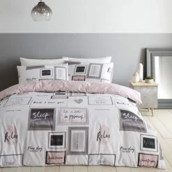 Best Pirce โ Catherine Lansfield Catherine Lansfield Blush Sleep Dreams Duvet Cover and Pillowcase Set ๐
