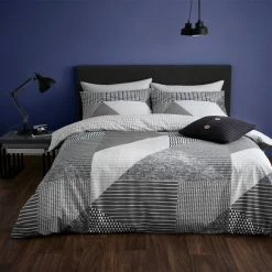 Discount 🤩 Catherine Lansfield Catherine Lansfield Larsson Geo Grey Duvet Cover and Pillowcase Set 🥰
