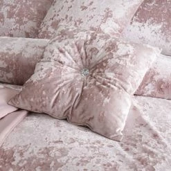 Flash Sale 🧨 Catherine Lansfield Catherine Lansfield Blush Crushed Velvet Cushion 👏