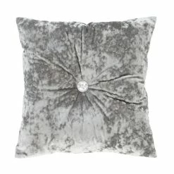 New 🌟 Catherine Lansfield Catherine Lansfield Silver Crushed Velvet Cushion 🔥