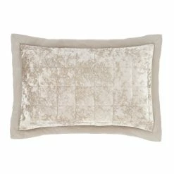 Flash Sale ✨ Catherine Lansfield Catherine Lansfield Natural Crushed Velvet Pillowsham Pair 🔔