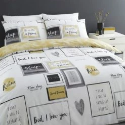 Best Pirce ๐ฏ Catherine Lansfield Catherine Lansfield Sleep Dreams Ochre Reversible Duvet Cover and Pillowcase Set ๐