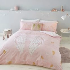 Best Pirce ๐ Catherine Lansfield Catherine Lansfield Blush Angel Duvet Cover and Pillowcase Set โจ