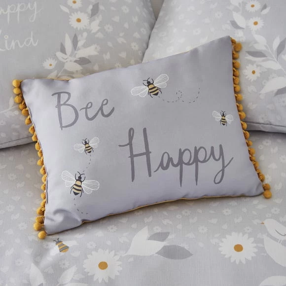 Wholesale ๐ Catherine Lansfield Catherine Lansfield Bee Happy Grey Cushion โ๏ธ
