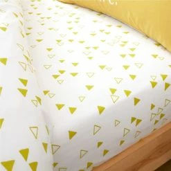 Promo โค๏ธ Catherine Lansfield Catherine Lansfield Geometric Yellow Fitted Sheet ๐