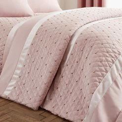 Best deal 🎉 Catherine Lansfield Catherine Lansfield Sequin Cluster Blush Bedspread ✨