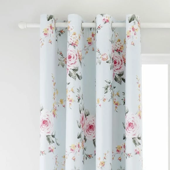 Hot Sale โค๏ธ Catherine Lansfield Catherine Lansfield Canterbury Duck Egg Eyelet Curtains ๐