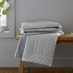 Buy ๐ Catherine Lansfield Catherine Lansfield So Soft Velvet Touch Silver Zig Zag Pinsonic Throw ๐ฅฐ