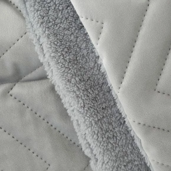 Buy 🌟 Catherine Lansfield Catherine Lansfield So Soft Velvet Touch Silver Zig Zag Pinsonic Throw 🥰 - Image 2