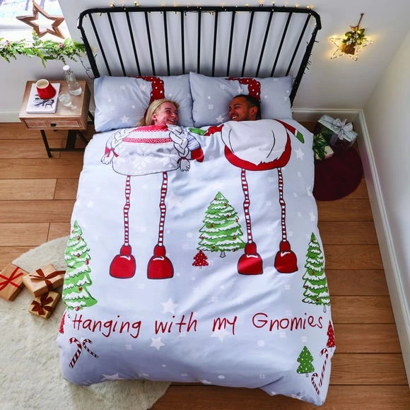 Budget 🌟 Catherine Lansfield Catherine Lansfield Hanging With My Gnomies Duvet Cover and Pillowcase Set 🌟 - Image 2