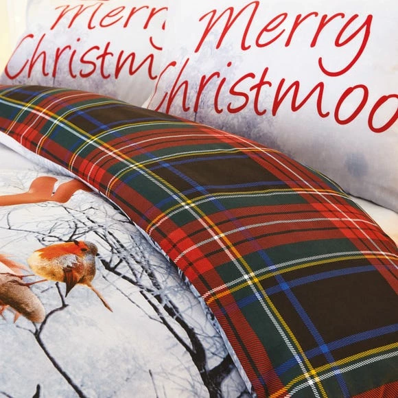 Outlet 🔥 Catherine Lansfield Catherine Lansfield Merry Christmoo Duvet Cover and Pillowcase Set 👏 - Image 3