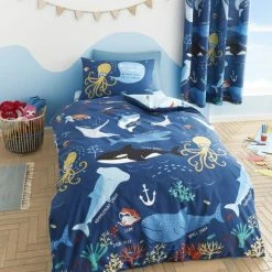 Flash Sale ✨ Catherine Lansfield Catherine Lansfield Ocean Life Duvet Cover and Pillowcase Set ⌛