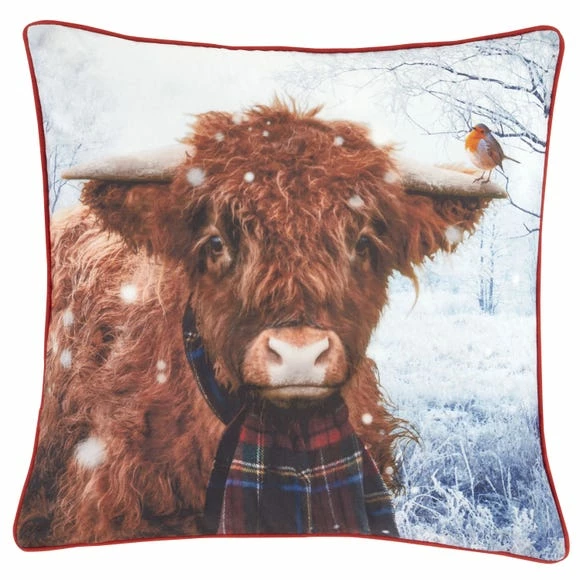 Promo ๐ Catherine Lansfield CL Highland Cow Cushion โ - Image 4