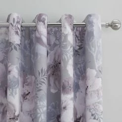 Buy 😉 Catherine Lansfield Catherine Lansfield Dramatic Floral Grey Eyelet Curtains 🔔