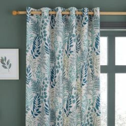 Coupon 💯 Catherine Lansfield Catherine Lansfield Hartwood Leaf Green Eyelet Curtains ✨