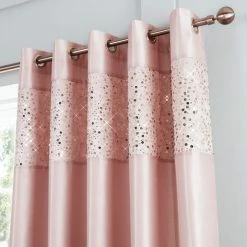 Wholesale ❤️ Catherine Lansfield Catherine Lansfield Blush Glitzy Curtains ⌛