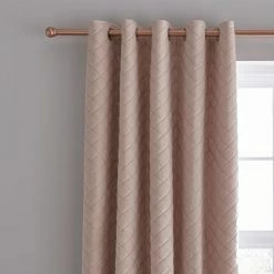 Top 10 👍 Catherine Lansfield Catherine Lansfield So Soft Luxe Velvet Blush Thermal Eyelet Curtains 👍