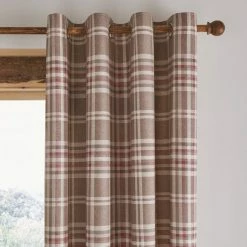 Promo ๐ฅฐ Catherine Lansfield Catherine Lansfield Tweed Woven Check Natural Eyelet Curtains ๐