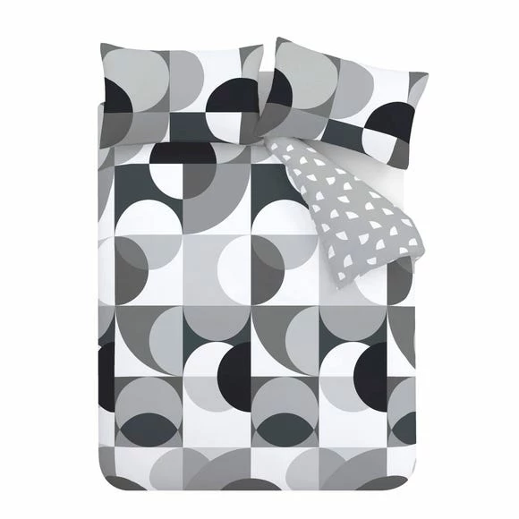 Brand new 😀 Catherine Lansfield Catherine Lansfield Sirkel Geo Monochrome Duvet Cover and Pillowcase Set 🎉 - Image 5