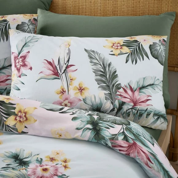 Best Sale ๐คฉ Catherine Lansfield Catherine Lansfield Tropical Floral Duvet Cover and Pillowcase Set ๐คฉ - Image 2
