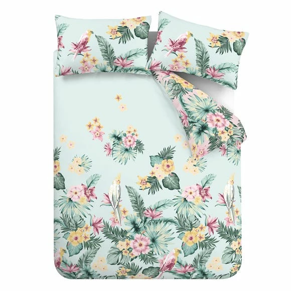Best Sale ๐คฉ Catherine Lansfield Catherine Lansfield Tropical Floral Duvet Cover and Pillowcase Set ๐คฉ - Image 5