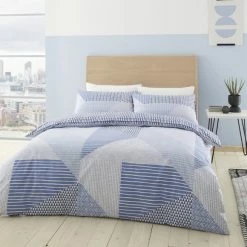 Best Pirce ๐ Catherine Lansfield Catherine Lansfield Larsson Geo Blue Duvet Cover and Pillowcase Set ๐คฉ