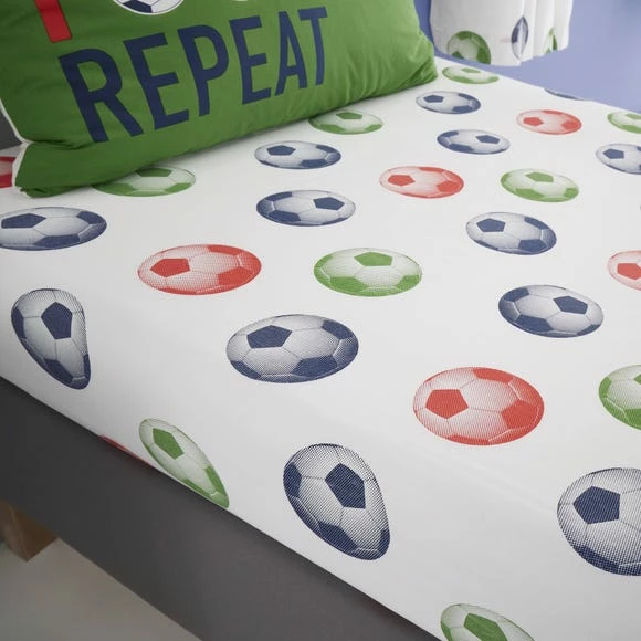 Buy ๐ Catherine Lansfield Catherine Lansfield Eat Sleep Football Fitted Sheet ๐