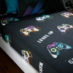 Budget 🛒 Catherine Lansfield Catherine Lansfield Game Over 25cm Fitted Sheet 💯