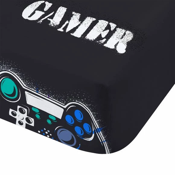 Budget ๐ Catherine Lansfield Catherine Lansfield Game Over 25cm Fitted Sheet ๐ฏ - Image 3