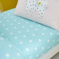Budget ๐งจ Catherine Lansfield Catherine Lansfield Cute Cats Pink Fitted Sheet ๐