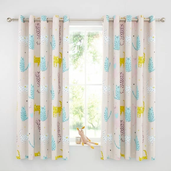 Best reviews of 🤩 Catherine Lansfield Catherine Lansfield Cute Cats Pink Eyelet Curtains 👍 - Image 2