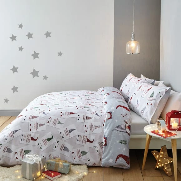 Coupon 🛒 Catherine Lansfield Catherine Lansfield Brushed 🎅 Christmas Gnomes Duvet Cover Set 😍 - Image 2