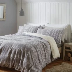 Deals ๐ Catherine Lansfield Catherine Lansfield Alpine Fleece Grey Duvet Cover and Pillowcase Set ๐ฅฐ