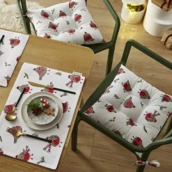 Budget 🎉 Catherine Lansfield Catherine Lansfield Set of 2 Robins Seat Pads 🧨