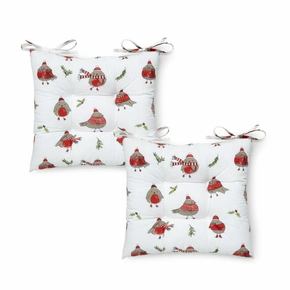 Budget ๐ Catherine Lansfield Catherine Lansfield Set of 2 Robins Seat Pads ๐งจ - Image 2