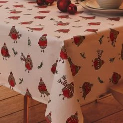 New ⭐ Catherine Lansfield Catherine Lansfield Robins Table Cloth 🔥